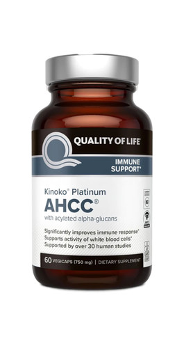 AHCC kinoko Platinum 750 mg تعداد ۶۰ کپسول برای زگیل تناسلی و تقویت سیستم ایمنی