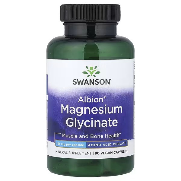 منیزیم گلیسینات سوآنسون (Swanson Albion Magnesium Glycinate) – ۱۳۳ میلیگرم – ۹۰ کپسول گیاهی